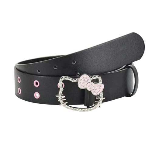 1 PCS Kitty Cat Belt Rhinestone Belt Women Belt Y2K Belt Hip Hop Belt Korean Belt Bling Belt Jeans Skirt Belt