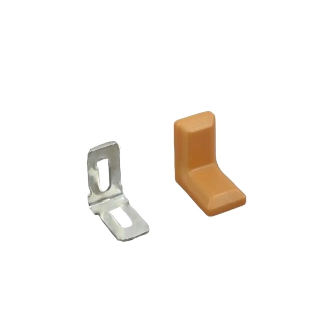 Sunrrafck Yellow-2 In1 10Pcs Nylon Plastic Corner Code 90 Degree Angle Retainer Laminate Clothe Cabinet Reinforcement Connector Hardware Accessories(Yellow-2 In1)
