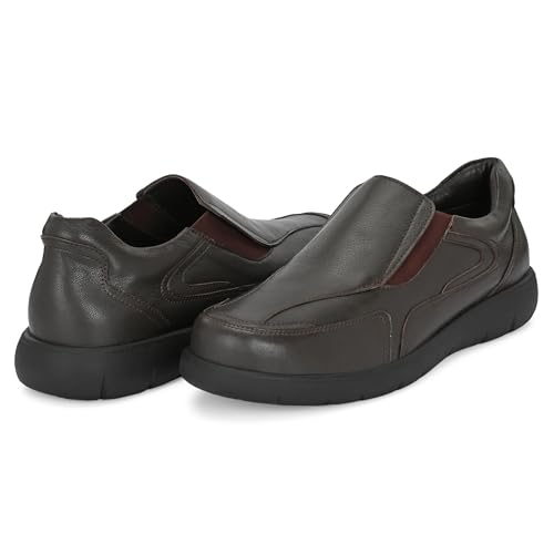 Image of Blue Leather By Centrino Genuine Leather Men's Formal | Pure Leather Slip-On Shoes | Soft & Comfortable Daily Driver | Casual Yet Elegant Formal Footwear (4042)