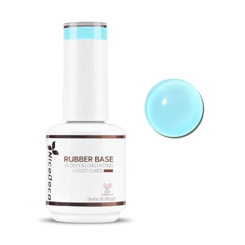 Nicedeco 4 en 1 Base Rubber para Uñas Esmaltes Semipermanentes en Gel Base de Caucho UV/LED Soak-Off Colores Vibrantes y Duraderos Nail Art Manicure Salon DIY Vegano 15ML 71