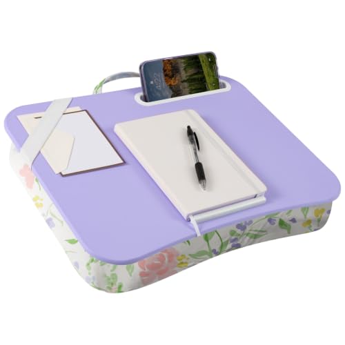 Image of LAPGEAR Designer Lap Desk - Purple Flower, Fits 15.6 inch Laptops
