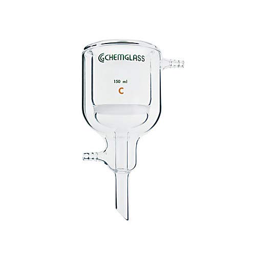 Chemglass CG140303, Jacketed Buchner Filter Funnel, Medium Porosity
