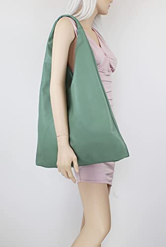 Image of Girly HandBags V Shape Genuine Top Handle Bag