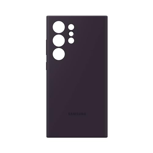 Image of Samsung Galaxy S24 Ultra Silicone Phone Case, Protective Silicone Case Cover with Color Variety, Smooth Grip, Soft and Sleek Design, Snug Fit, US Version, EF-PS928TEEGUS, Dark Violet