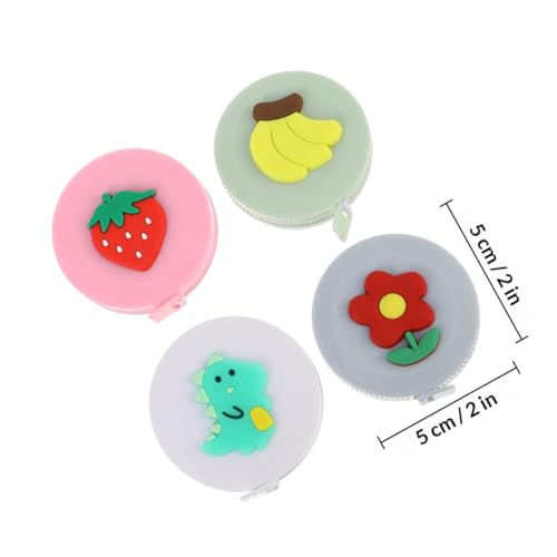 Set de 4 Cintas Métricas Mini Retráctiles de Plástico miniatura 2