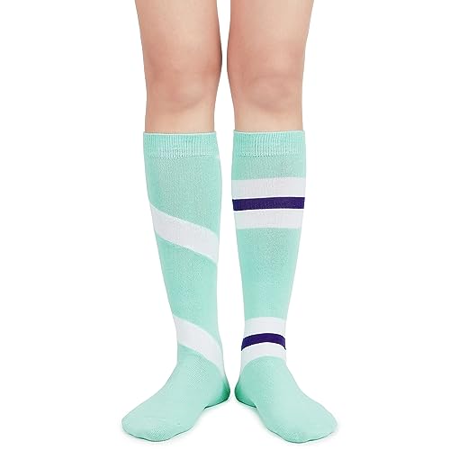 Image of Century Star Knee High Socks for Women Long Tube Socks with Stripes | Soft, Skin Friendly And Stretchy, Vibrant Colors Perfect For Daily Wear, Sports, Halloween And Christmas