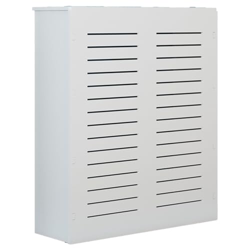 JINGSHIQIAOPL Cubierta Radiador con Rejillas de Ventilación, Protección en Los 4 Lados, Repisa de PVC para Radiador de Armario, para Sala de Estar o Dormitorio, Color Blanco(50x60x15cm/20x24x6in)