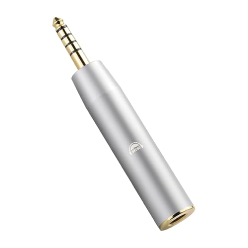 Adaptador de audio de 4,4 mm a 6,35 mm con enchufe de cobre chapado oro