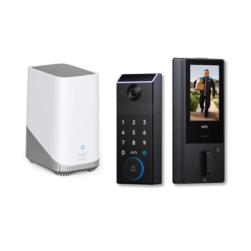 Image of eufy FamiLock S3 Max + HomeBase S380 (HomeBase 3), Smart Lock with Palm Vein Recognition, Keyless Entry Door Lock for Front Door, 3-in-1 Wi-Fi Keypad Deadbolt+ 2K HDR