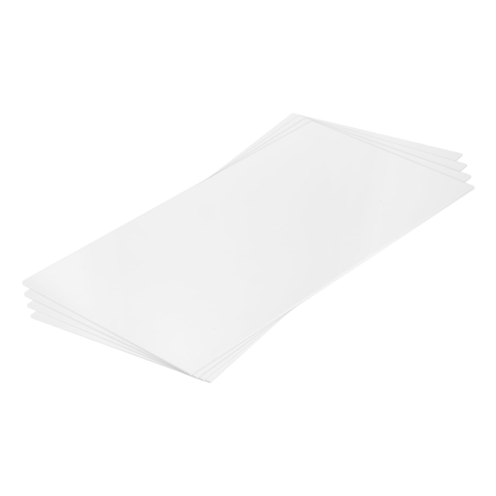 QUARKZMAN Lastra In ABS Plastica 24 Pollici X 12 Pollici X 0.08 Pollici Lastre In Stirene ABS Per Modelli Edilizi Fai Da Te Pannello Bianco 4 Pezzi