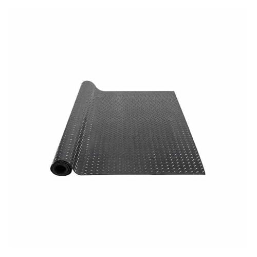 Suelo de Caucho con Placa de Diamante Resistente para Taller, Industrias y Gimnasios