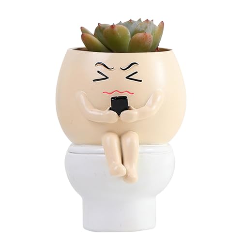 Macetas Para Plantas: Jardinera Con Caras