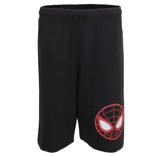 Marvel Avengers Superheroes Boys Character Lightweight Short Sleeve Hoodie T-Shirt & Shorts Athleisure Short Set (Black/Red, 2T) #TOP4