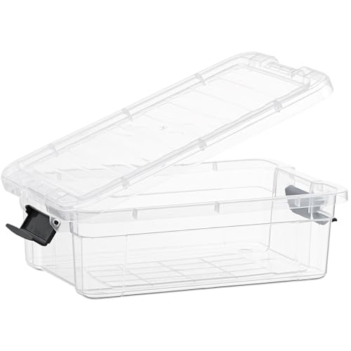 Image of Superio 2.3 Quart Clear Plastic Storage Containers with Lids, Stackable Organizer Bins, BPA-Free Storage Boxes for Home, Office, Dorm & Classroom, 3 Pack