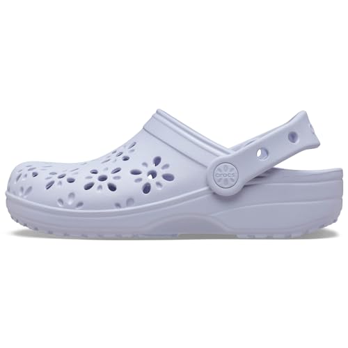 Image of Crocs Unisex-Child Classic Clogs with Floral Cut Out Design, Kids and Toddler Shoes