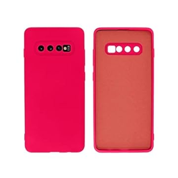 Capinha Colorida Linha PREMIUM Compatível Com Samsung Galaxy S10 PLUS Preto, Branco, Vermelho, Amarelo, Lilás, Roxo, Azul, Laranja, Marrom, Verde, Cinza, Rosa Case Slim Flexível Aveludada 3 Camadas De Proteção DUPIN (PINK)