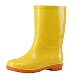 NIGXWNS Women Waterproof Rain Boots Work Ankle Boots Rubber Non-slip Garden Shoes Car Wash Footwear for Lawn Care,Gardening