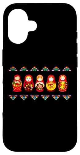 Russian Matryoshka Babushka Flowers Nesting Dolls �X�}�z�P�[�X iPhone 16 �p