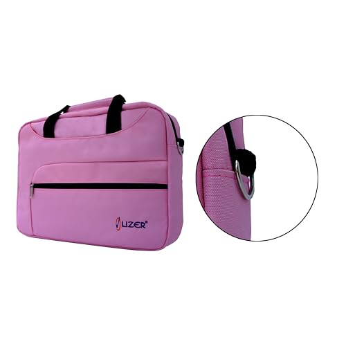 Lizer Laptop Bag, Laptop Sleeve Case 13 Inch, Messenger Shoulder Bag For Laptop or Tablet, Computer Bag, 11-13 Inch Laptop Tablet Compatible Case, Sleek, Durable & Water-Repellent Fabric (Pink)4
