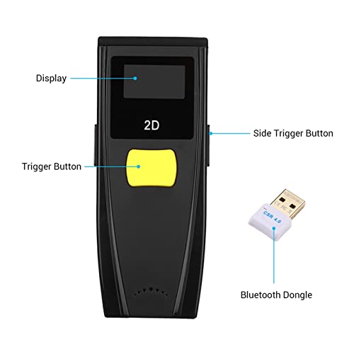 Lecteur de code à barre portable Bluetooth pour téléphones mobiles et PC