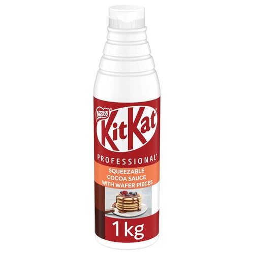 KITKAT Sauce Chocolat Croustillant - A partir de Gaufrettes KITKAT - Aide à la Pâtisserie, Topping, Nappage Gâteau, Coulis - Cacao Certifié Rainforest Alliance -...