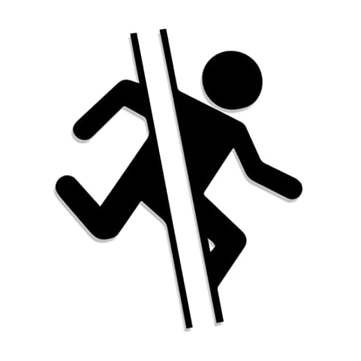 Decus Pegatina para Puerta de Carreras Portal Split Aperture Science