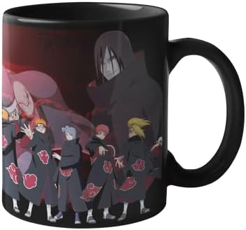 GenericManga Shop - Naruto Akatsuki Members Orochimaru Sasuke sasori Pain Obito Anime Printed Ceramic | Hard Quality | Tea, Coffee, Milk & Penholder | Premium Print Black Mug/Cup