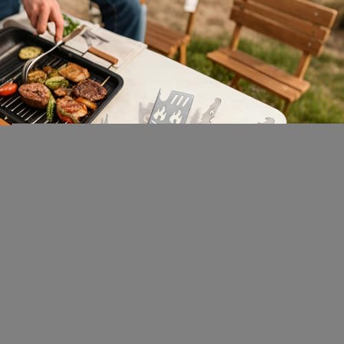 Accessoires de grill robustes avec kit d'outils de barbecue en acier inoxydable durable