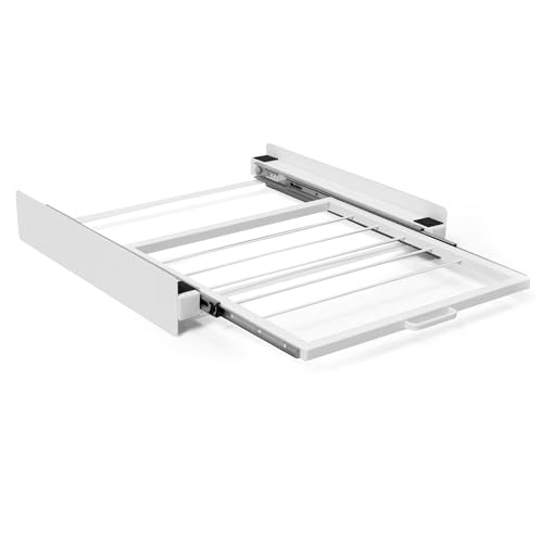 osoltus Universal Verbindungsrahmen Waschmaschine Trockner | Zwischenbau-/Verbindungsrahmen mit Ausziehgestell | Wäsche organisieren mit System