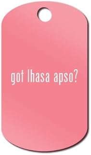 Got Lhasa Apso Engraved Keychain/GI Tag Mister Petlife #2 Pink