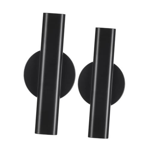 AKOOSY 2 pièces Vase Mural Tubes à Fleurs Suspendus Noirs Support Décoratif Mural pour Fleurs Design Minimaliste Facile à Installer Décoration pour Maison et Fête