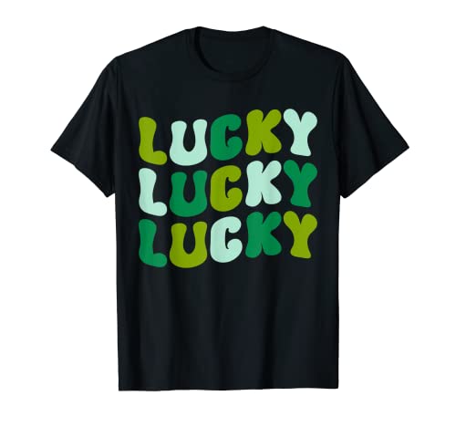 Retro Lucky Shamrock St Patricks Day Tee per uomini e donne Maglietta