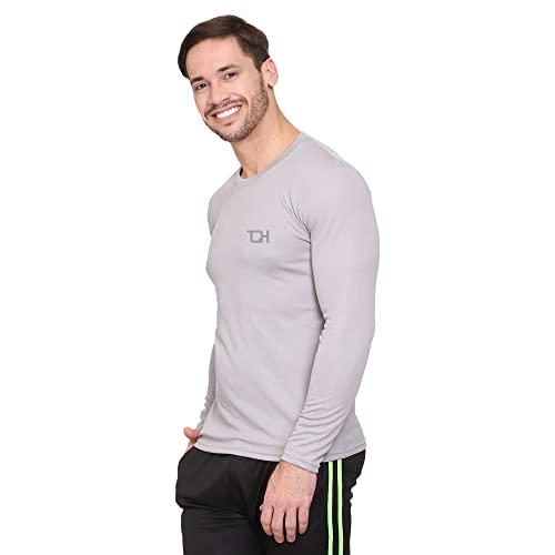 Image of TQH Full Sleeve T Shirt for Men | Pack of 2 T-Shirt for Man Full Sleeve | Gym Workout | Men's Tshirts | Slim Fit Polyester Round Neck Solid Sports T-Shirts for Running Training Casual Wear