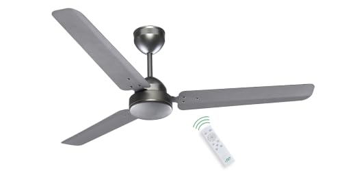 Image of Remote Controlled 1200MM Mini Champ| BEE 5 star Rated Energy Efficient Ceiling Fan | Advanced Green Heart BLDC Technology | 3 Years Brand Warranty |Steel Grey