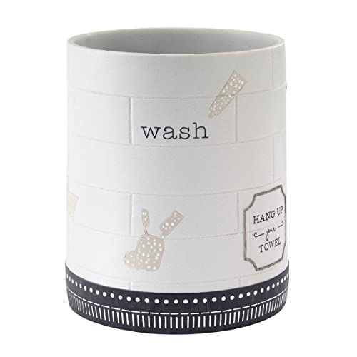 Image of Avanti Linens - Waste Basket, Decorative Trash Can, Guest Bathroom Essentials, Modern Bathroom Decor (Bath Icons Collection)