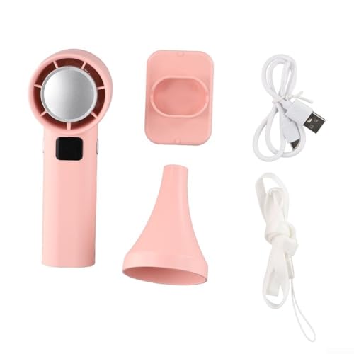 Ventilador turbo portátil sin aspas con motor sin escobillas de 13000 rpm, flujo de aire de 9 m/s, pantalla numérica inteligente, regulación continua, batería de larga duración de 3000 mAh, carga