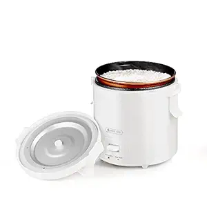 1.0L Mini Rice Cooker,WHITE TIGER Portable Travel Steamer Small,15 Minutes Fast Cooking, Removable Non-st