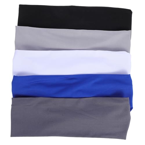 Kisangel 5pcs Elastic Sweat Wicking Hairbands for Youth Football Basketball Running Breathable Stylish Design for Boys