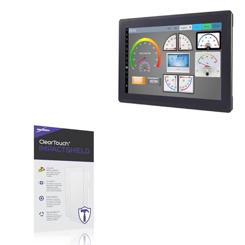 BoxWave Screen Protector Compatible with Arestech TPM-3515RW Full HD IP65 Industrial Monitor (15.6 in) - ClearTouch ImpactShield (2-Pack), Impenetrable Screen Protector Flexible Film