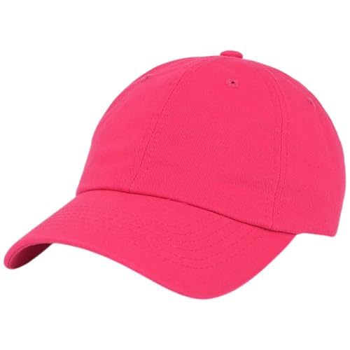 E BY ELIDAN Dad Hat Low Profile Cotton Baseball Cap Magenta Hot Pink