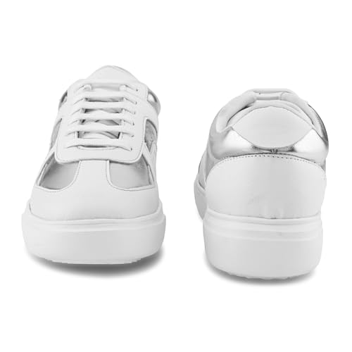 Image of Centrino Women's Sneakers | Cushioned Insole Trendy Shoes | Stylish Modern Sneakers | Lightweight Casual Solid Walking Sneakers| Perfect for Running /Training /Gym /Office Wear Casual Shoes (9349)