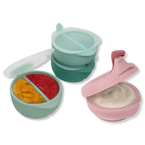 Image of b.box Fill+Feed/Fill+Freeze Combo Pack (Blush): Baby Food Storage and Reusable Pouch
