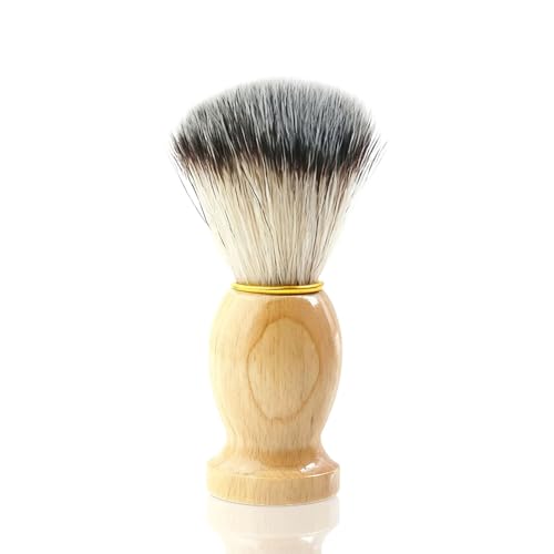 Shaving Cream Brushes for Men Badger Hair Synthetic Shave Brush with Wooden Handle