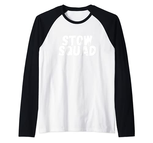Stow Squad Raglan Baseball Tee, Black