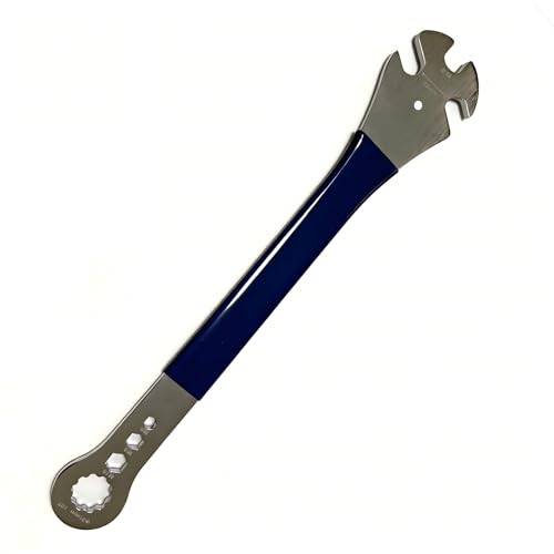 HXILAJM Bike Pedal Wrench 15mm/9/16 Extended Non-Slip Grip Bicycle Pedal Removal & Installation Tool with 6/8/10mm Hexagon Sockets - Compatible with Most Road Mountain Electric Bicycles