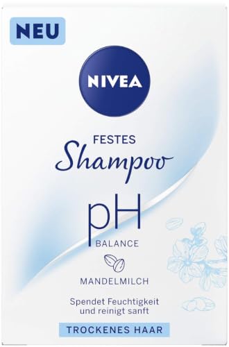 NIVEA festes Shampoo pH Balance für trockenes Haar (75 g), sanft reinigendes Festshampoo mit Mandelmilch… – Ansicht 1