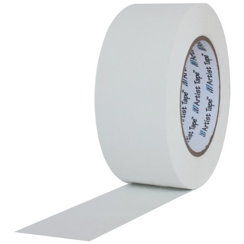 Image of ProTapes Artist Tape Flatback Printable Paper Board or Console Tape, 60 yds Length x 1 inch Width, White (Pack of 36)