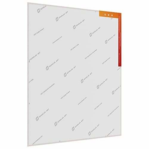 Image of Scholar Art Hobby Series 04 Oz (230 GSM) 100% Cotton Canvas Panel Board for Painting (White Blank Canvas Boards for Acrylic Paint, Oil Paint, Wet & Dry Media) | 18 inchx18 inch (45x45 cm), Pack of 4