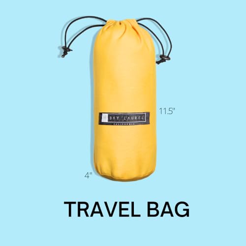 image for BAY LAUREL Turkish Beach Towel with Travel Bag 39 x 71 Quick Dry Sand 