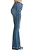 Judy Blue Womens Jeans - High Waisted Flare Tummy Control Double Button Wide Bootcut (15, Medium Blue)